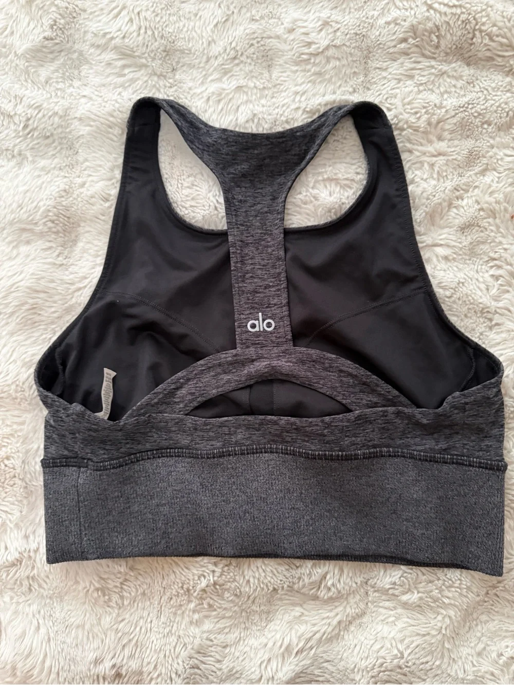ALO Yoga Charcoal Gray Racerback Sports Bra